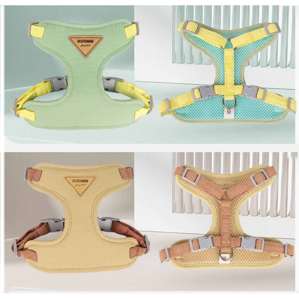 Mesh Dog Harness and Leash Set Breathable Dog Chest Straps  Prevent Breakout