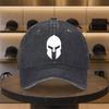 Spartan Warrior Printed Washed Baseball Cap for Unisex and Women