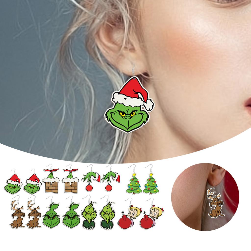 1 Pair Cute Cartoon Earrings Gift For Women Girl Birthday/Valentine's Day/Anniversary