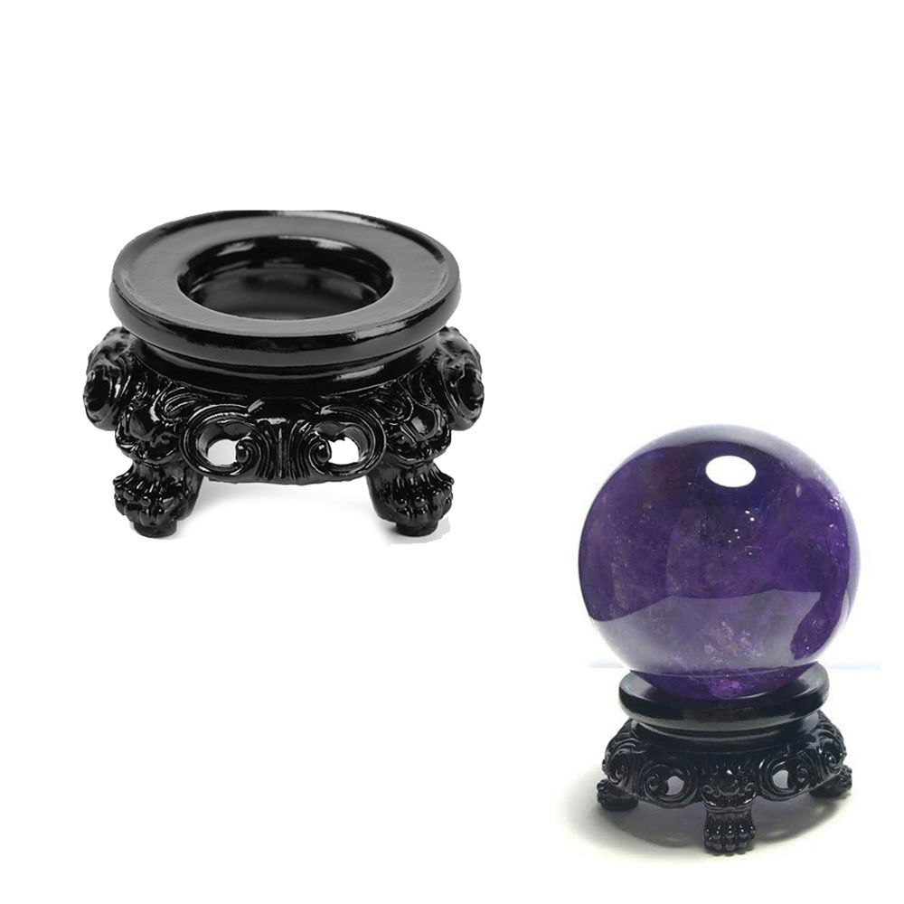 Carved Fixed Seat Hollow Decorative Display Stand Sphere Pedestal Globe Holder Crystal Ball Base
