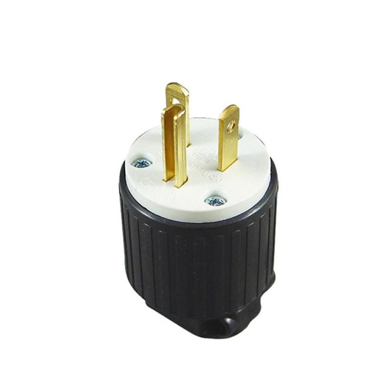 6-15P/6-15R Us Standard Straight Blade Cord Connector Male/ Female Ends Extension Cord Ends Connector Set 15 Amp 250 Volt