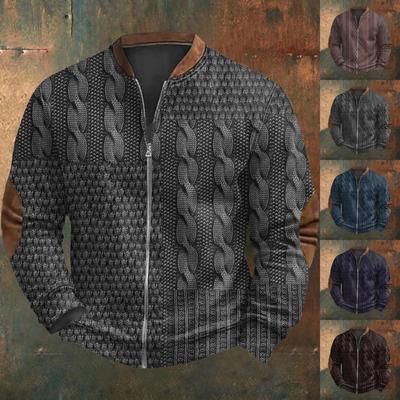 Men's Retro Casual Gradient Printed Sweatshirt
