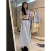(original Practice + Belt) French Temperament Shirt Long Skirt New Women's Summer Feeling Is Popular This Year