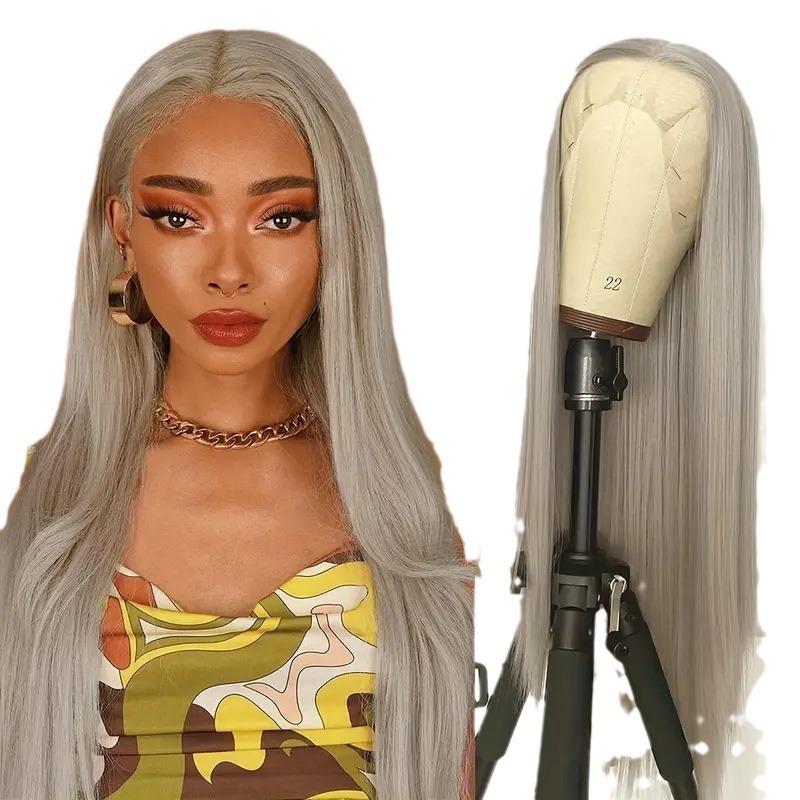 12A front lace wig, women's medium length, fluffy natural fashion full hair set in stock