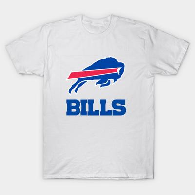 Men Black Print T-shirt Buffalo Bills Mafia Logo No-Cut Transfer Paper Print Cotton Tshirt