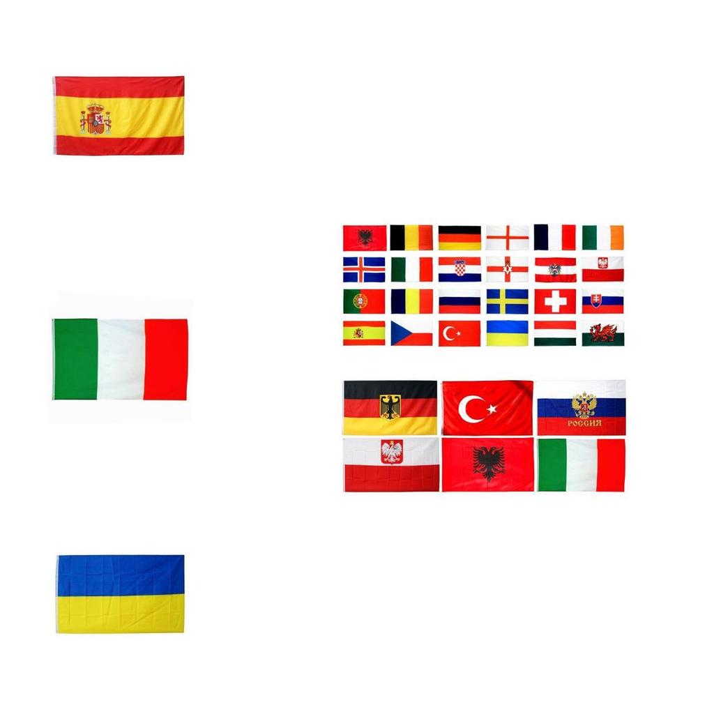 Bandeiras da Copa do Mundo de Futebol 3x5ft Banners de Poliéster Para Decoração de Fãs e Festas