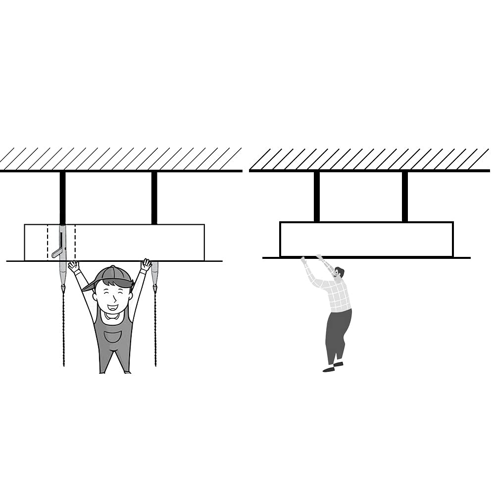 Lighting fixture installation guide Lighting guide Lighting fixture installation tool with ball chain