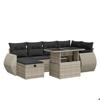 VidaXL Salon de jardin avec coussins 7 pcs gris clair résine tressée 3327902