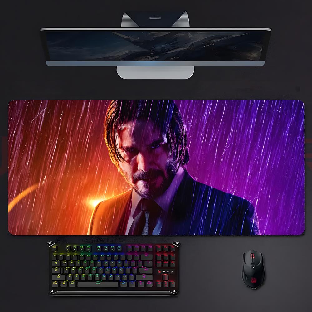 Coole Actiefilm Jjohn Wick Muismat Grote Gaming Muismat Met Gestikte Randen Verdikte Bureau Mat PC