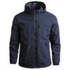 Herren Outdoor Wanderjacke Mehrfachtaschen Jagd Angeln Wasserdicht Kapuze Dünne Jacke Schnelltrocknend Lochmusterjacke