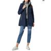 Extra Large Size Fall and Winter Women's Windproof Waterproof Mid Length Long Length Tall Hooded Cotton-Padded Coat Double Zipper Head Outwear 788
