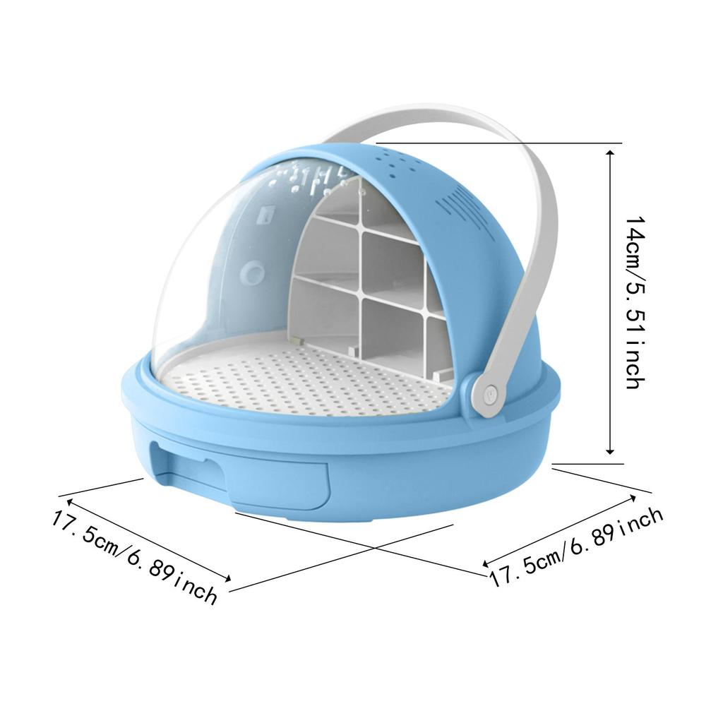 Small Animal Silkworm Habitat Cage Plastic Spacious Terrarium for Classroom Science Project and Outdoor Use