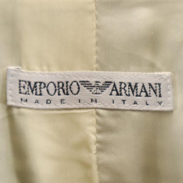Emporio Armani Made In Italy Wool Tailored Jacket 38 Beige X Black Blazer Women Used