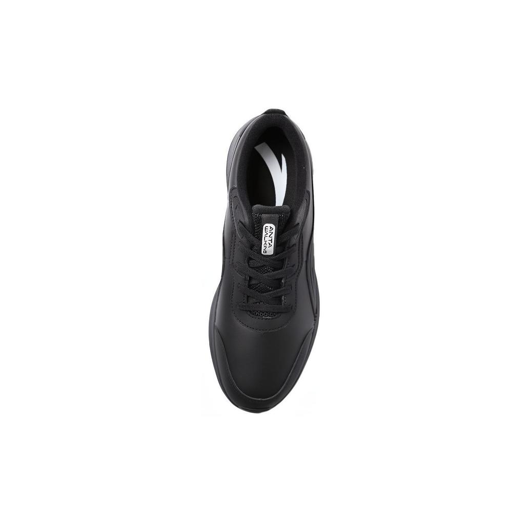 Anta Leather Low-Top Training Shoes Men Sneakers Black 112047716-9