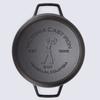Cocotte Induction Fonte Assaisonnée 30 cm, Dutch Oven 5,7L, Sans PTFE et PFOA Victoria 34733 Noir