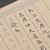 Conjunto de Práctica de Caligrafía Estilo Ouyang Xun Script Regular: Pincel de tinta, Papel Xuan y Pegatinas con Contorno Rojo para Principiantes