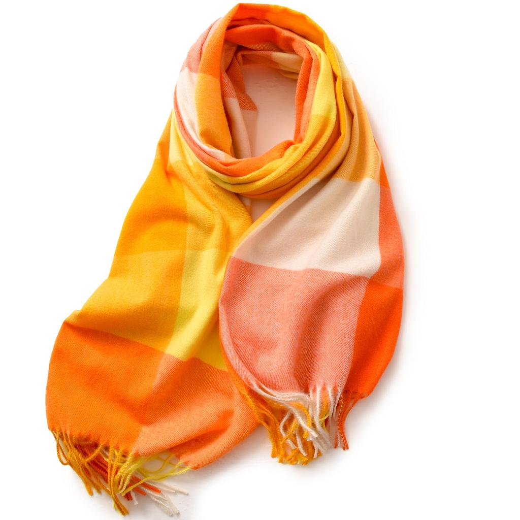 2025 Elegant Women's Striped Plaid Shawl – High-End Autumn/Winter Fashion Scarf