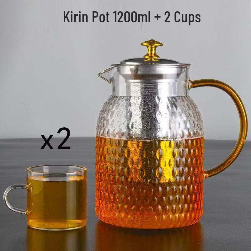 ZISIZ Extra Large Heat-Resistant Glass Teapot