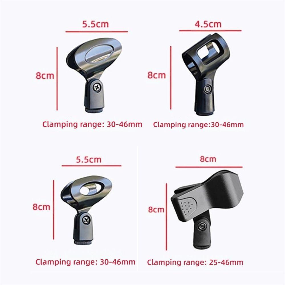 New Universal Microphone Clip Rotatable Durable Mic Mount Holder Handheld Mic Accessories Wireless/ Wired Mic