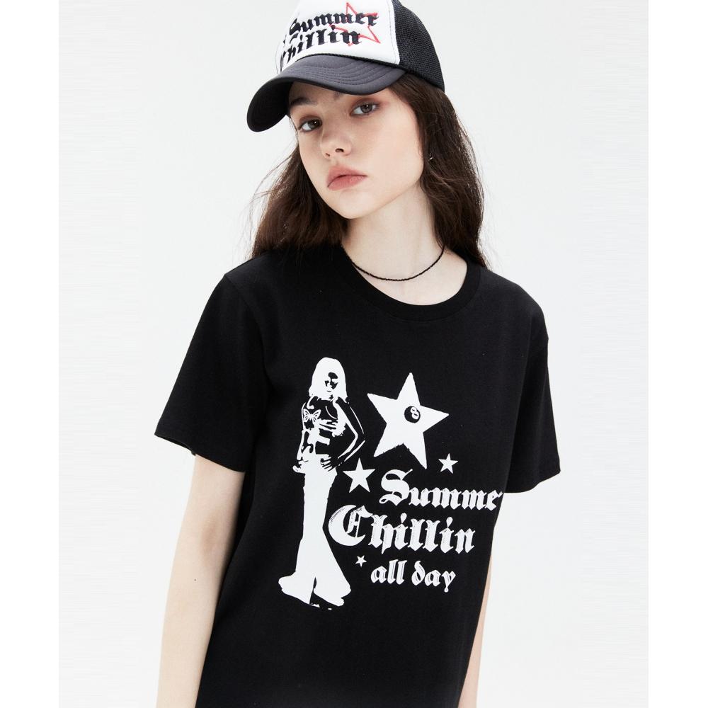 

LUV ИСТИНА SU SUMMER CHILLIN TEEBLACK