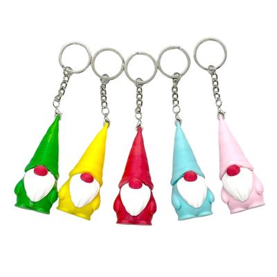 Christmas Dwarf Keychain Multifunctional Holiday Gnome Figurine Ornament Keyring Decorative Accessory for Bag
