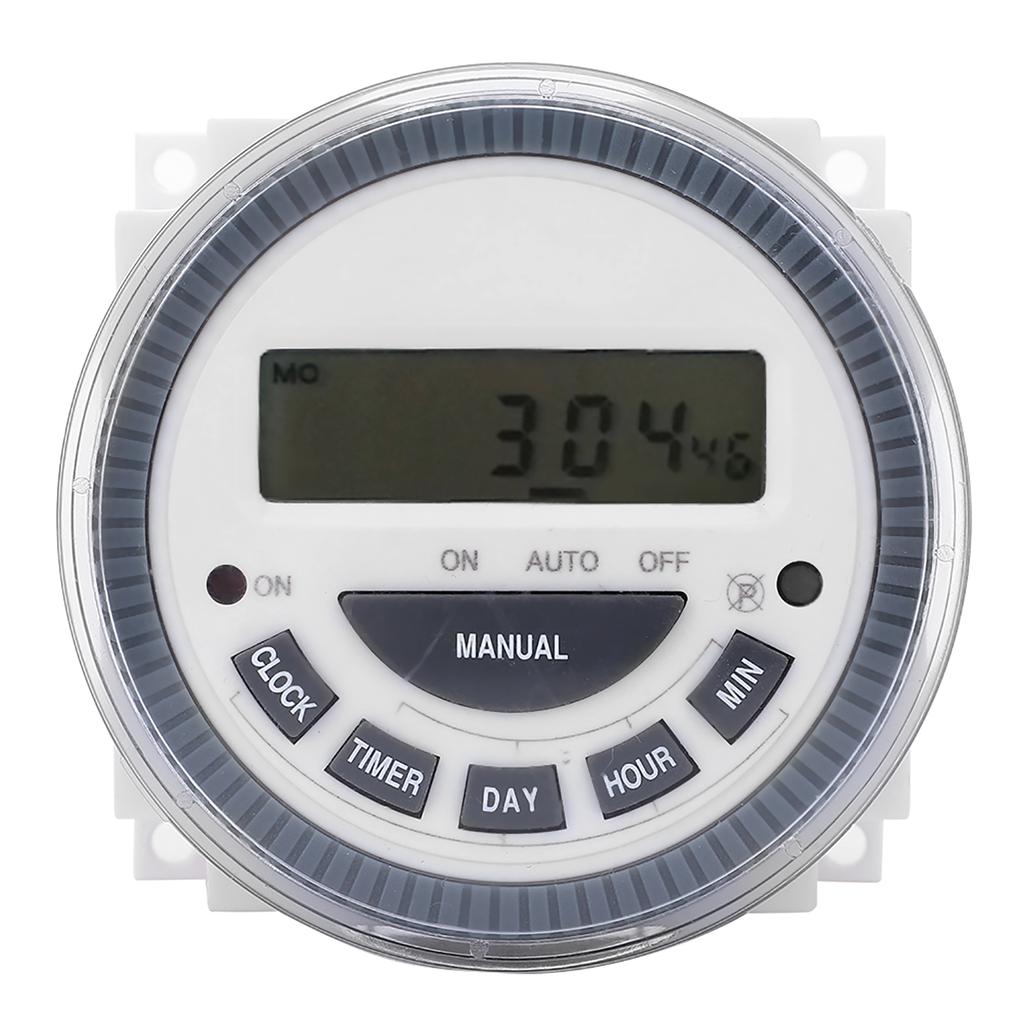 Zeitschaltuhr Elektronisch LCD Digitalanzeige Zeitsteuerungsschalter TM619H‑2 DC12VAC