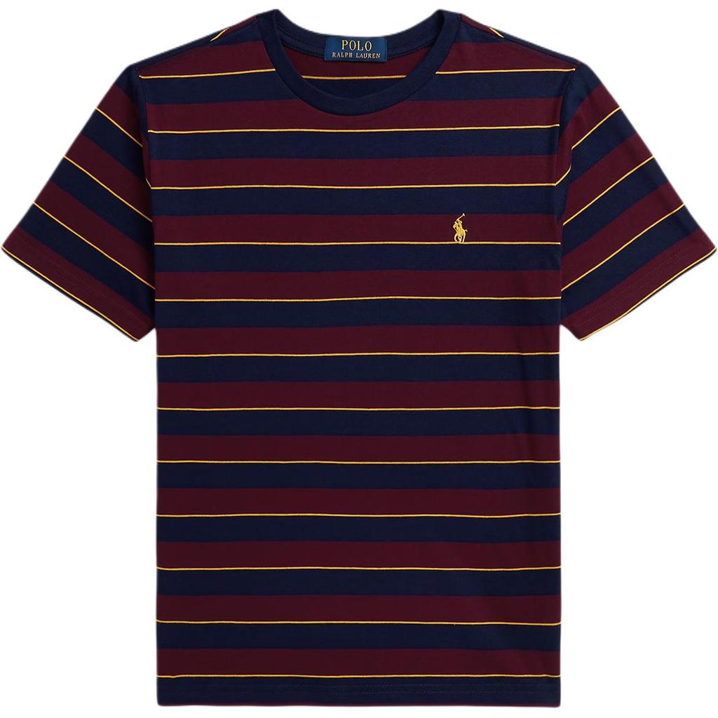 Polo Ralph Lauren Striped Round Neck Short Sleeve Cotton T-Shirt Kids Tops 323979347-001
