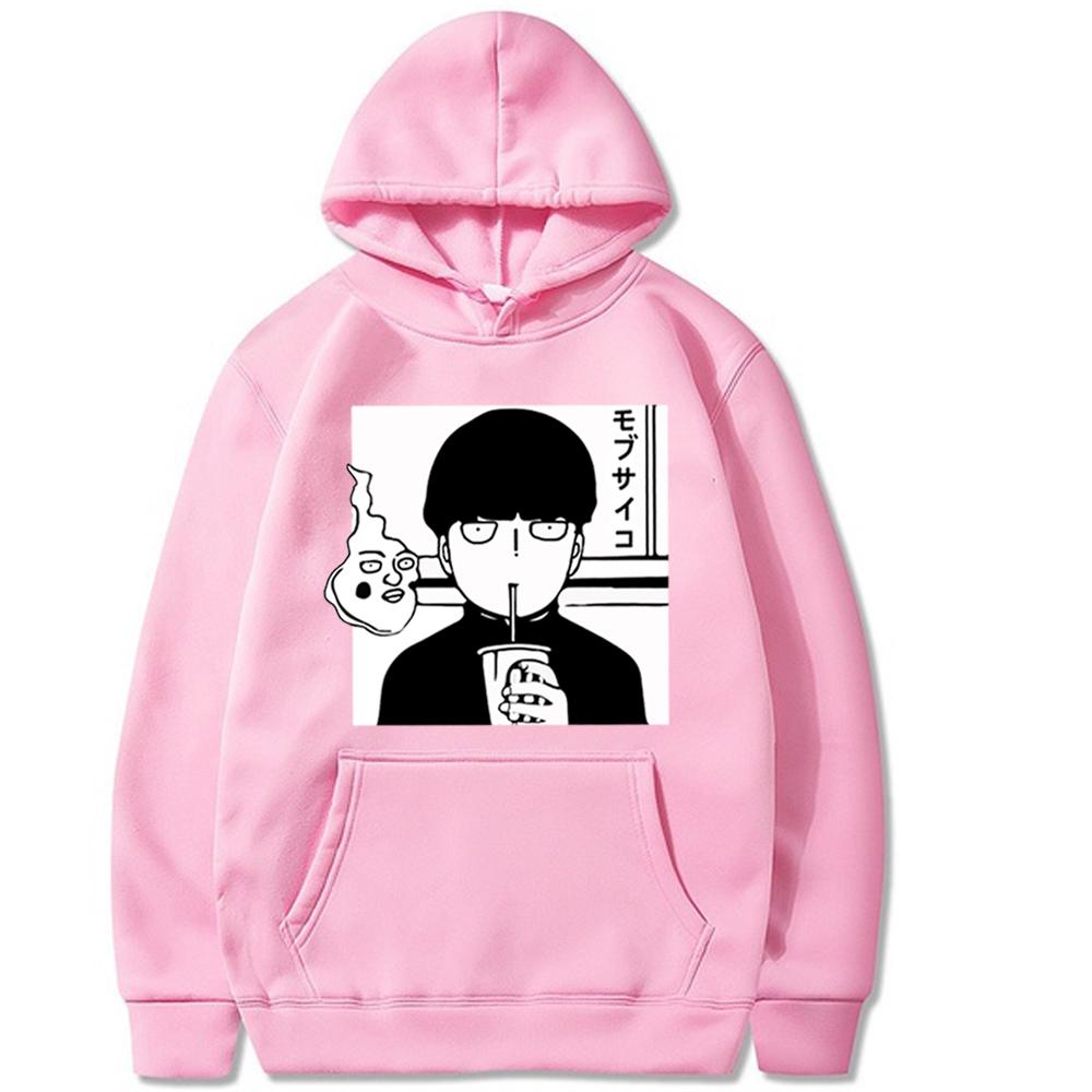 Anime Unisexga Hoodies Mob Psycho 100 Print Streetwear Unisex Women Fashion Oversized Sweatshirts Hoodie Pullovers Tracksuits Clothing