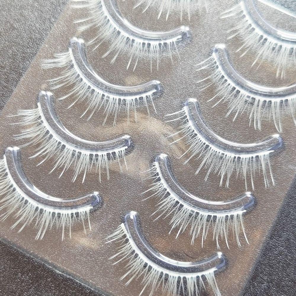 Eyelashes Extension White False Eyelashes Long Cross Eye Makeup Tools White Lashes for Cosplay