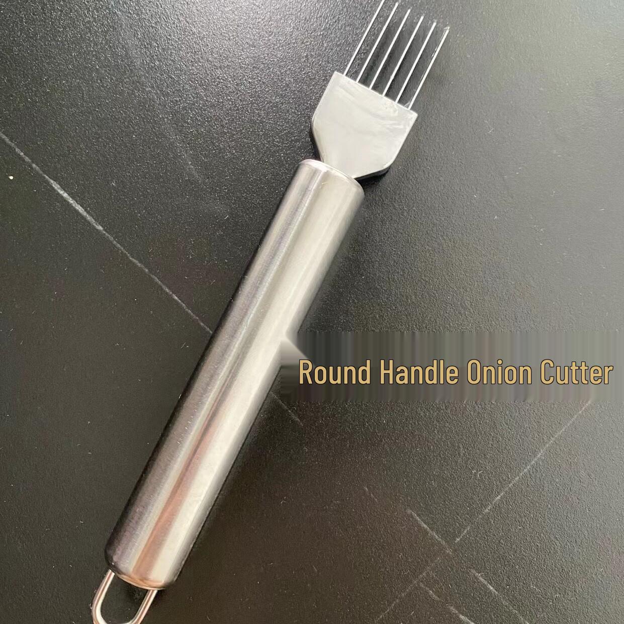 

304 Stainless Steel Onion Slicer: Creative Kitchen Gadget for Chopping and Slicing Scallions