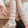 Warmth Hollow Calf Socks Knitted Mid Tube Socks New Stacked Long Tube Socks  Autumn Winter