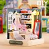 Wooden Craft Doll Houses Home Bedroom Decor DIY Miniature Dollhouse Kit Creative Room Wooden Doll House for Gift