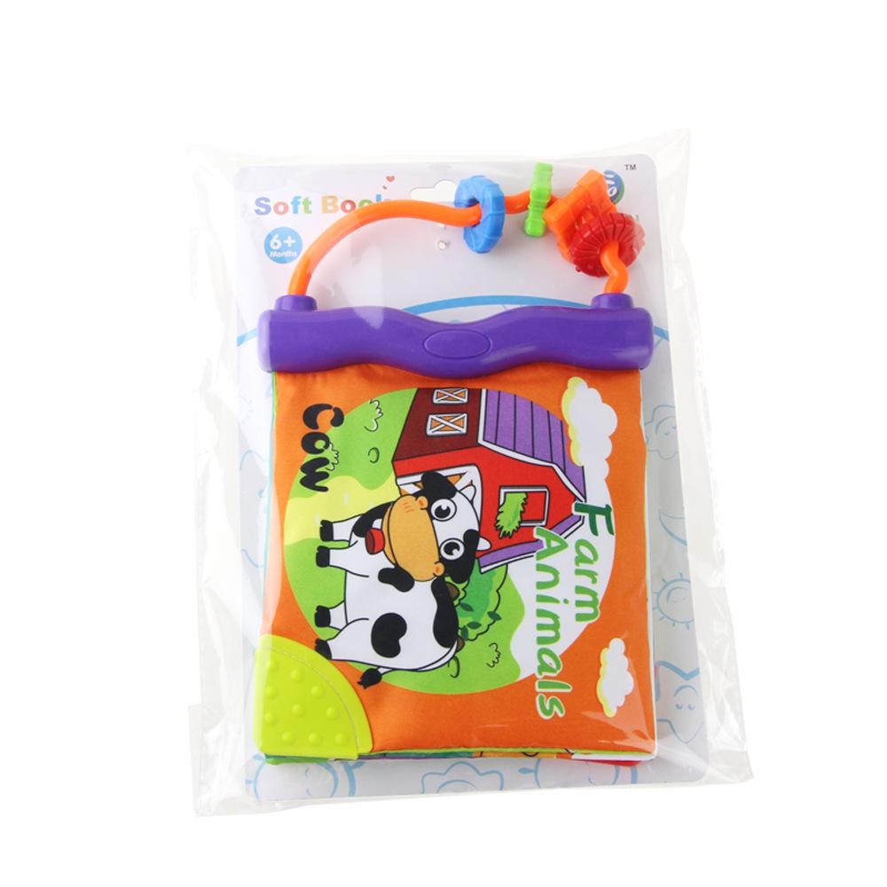 Cross-Border Baby Sounding Teether Cloth Book for Infant Early Education