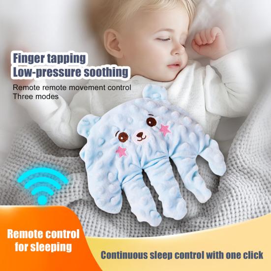 Baby Schnuller Handfläche Plüsch Beruhigende Handfläche mit sanftem Klopfen Fernbedienung Weiches Säuglings Beruhigungsspielzeug Schlafhilfe für Neugeborene Mädchen Jungen