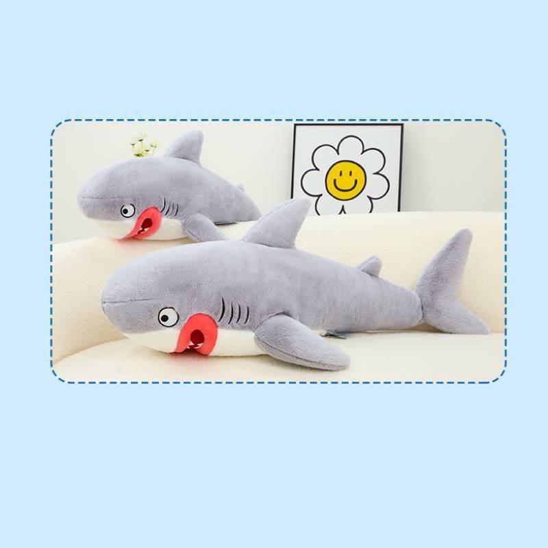 Adorable 80cm Soft Plush Great White Shark Doll Perfect For Children Gift And Decor