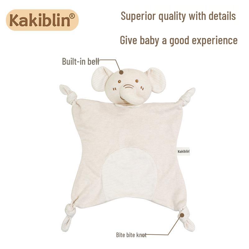 Kakiblin Organic Cotton Baby Comfort Blanket and Teething Doll
