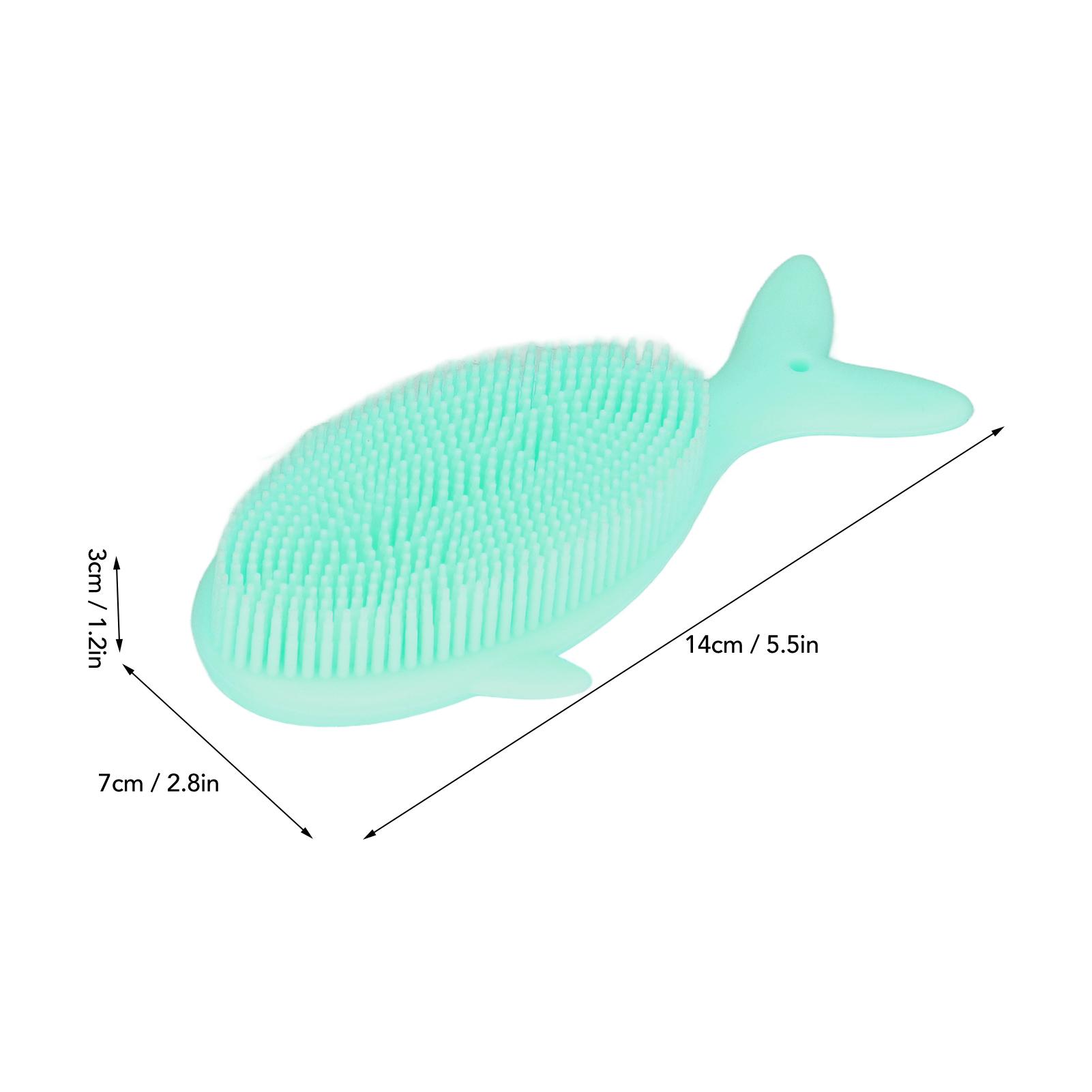 Baby Bath Brush Cartoon Whale Shape Silicone Soft Hair Baby Bath Shampoo Massage Cleaning Shower Brush Kids Bath Toys