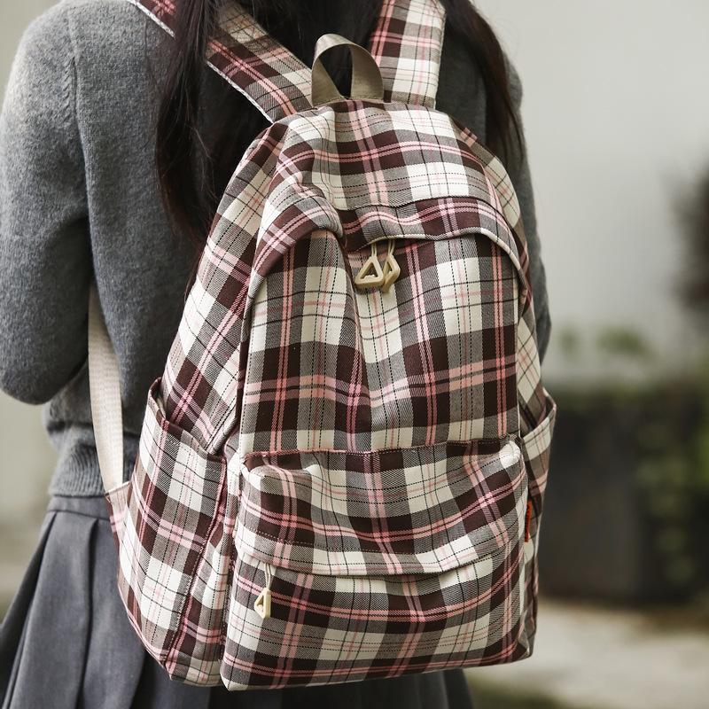Schoolbag schoolbag female college student fashion new autumn and winter, Japanese ins style retro large-capacity junior high school backpack