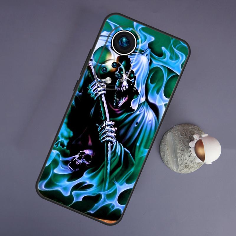 Grim Reaper Skull Skeleton For Huawei Honor Magic 5 Lite 70 50 X8 X9 a P20 P30 P40 P50 P60 Pro P Smart Nova 9 5T Case