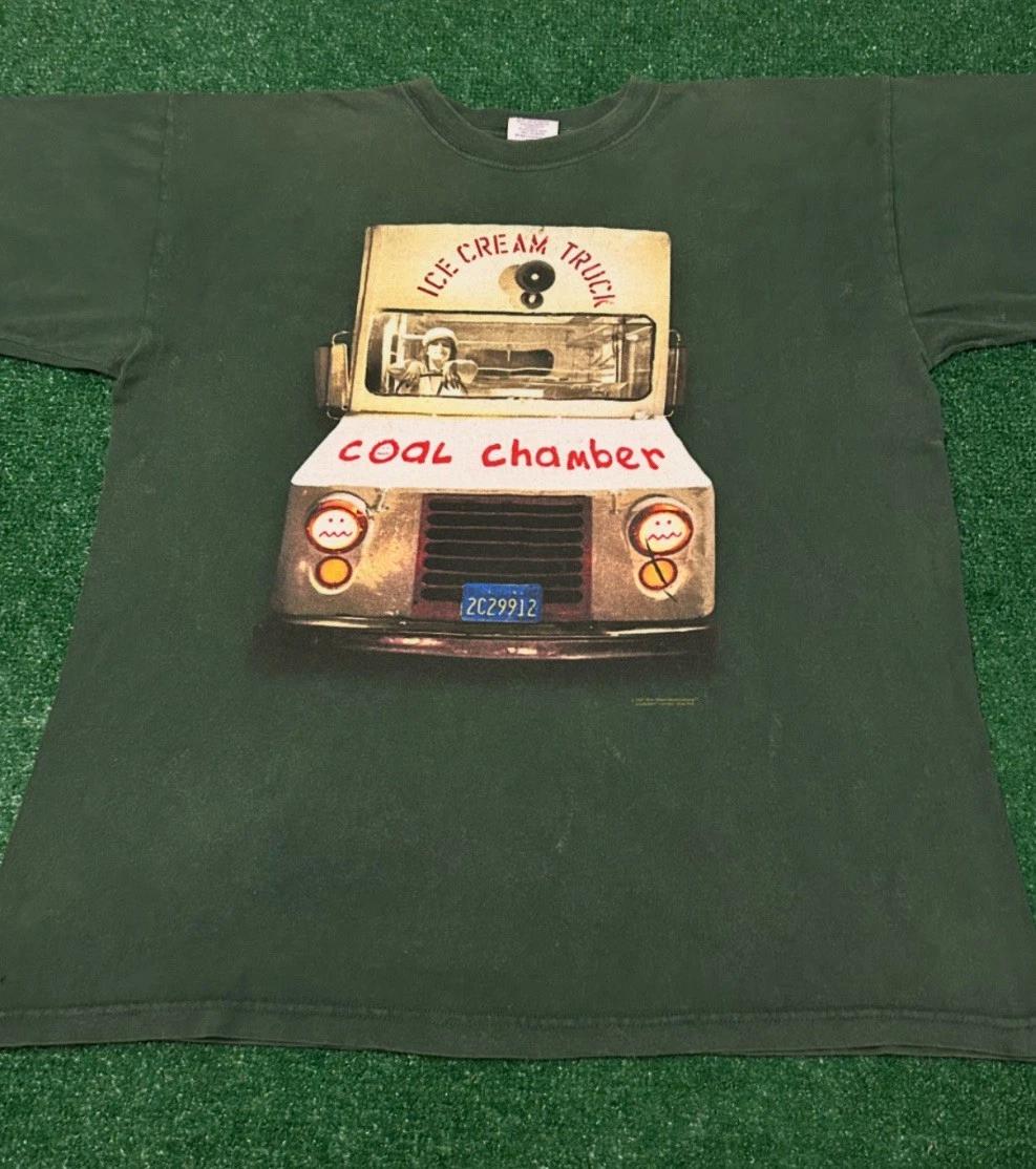 

Vintage 90s Coal Chamber Ice Cream Truck Band Tee 1997 VTG Shirt Mens XL Metal 2XL