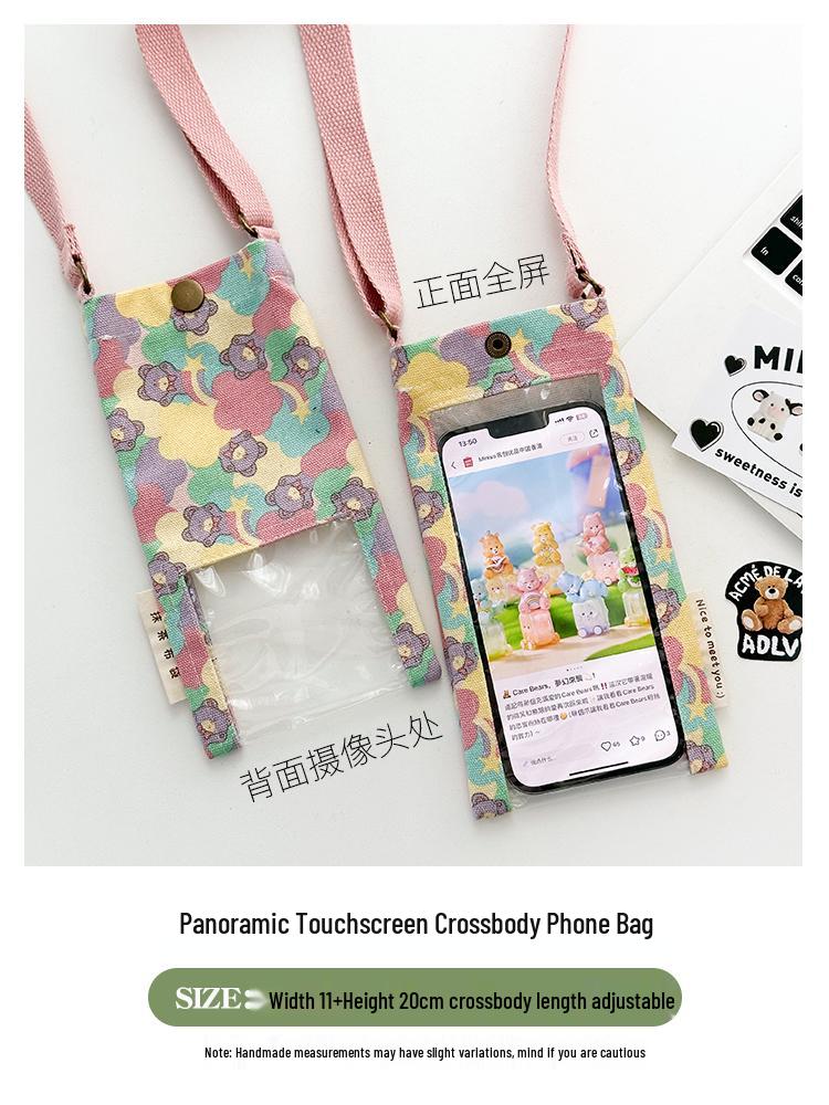 Sommerreise Touchscreen Umhänge-Handytasche - Mini Hänge-Halsbeutel