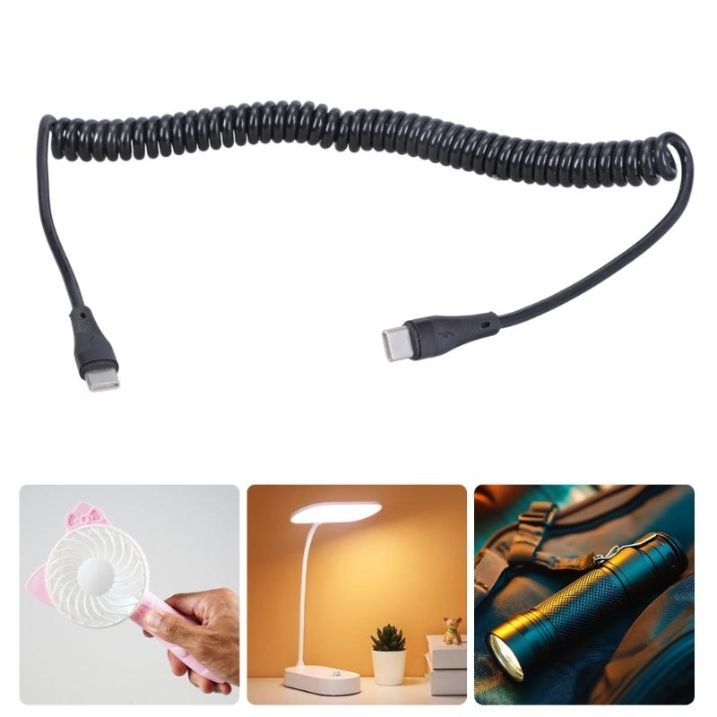 Type C To Type C 100W Collapsible  Data Cable Fast Speed Charge Cord Supports 480Mbps Transfer for Various Type C Gadgets