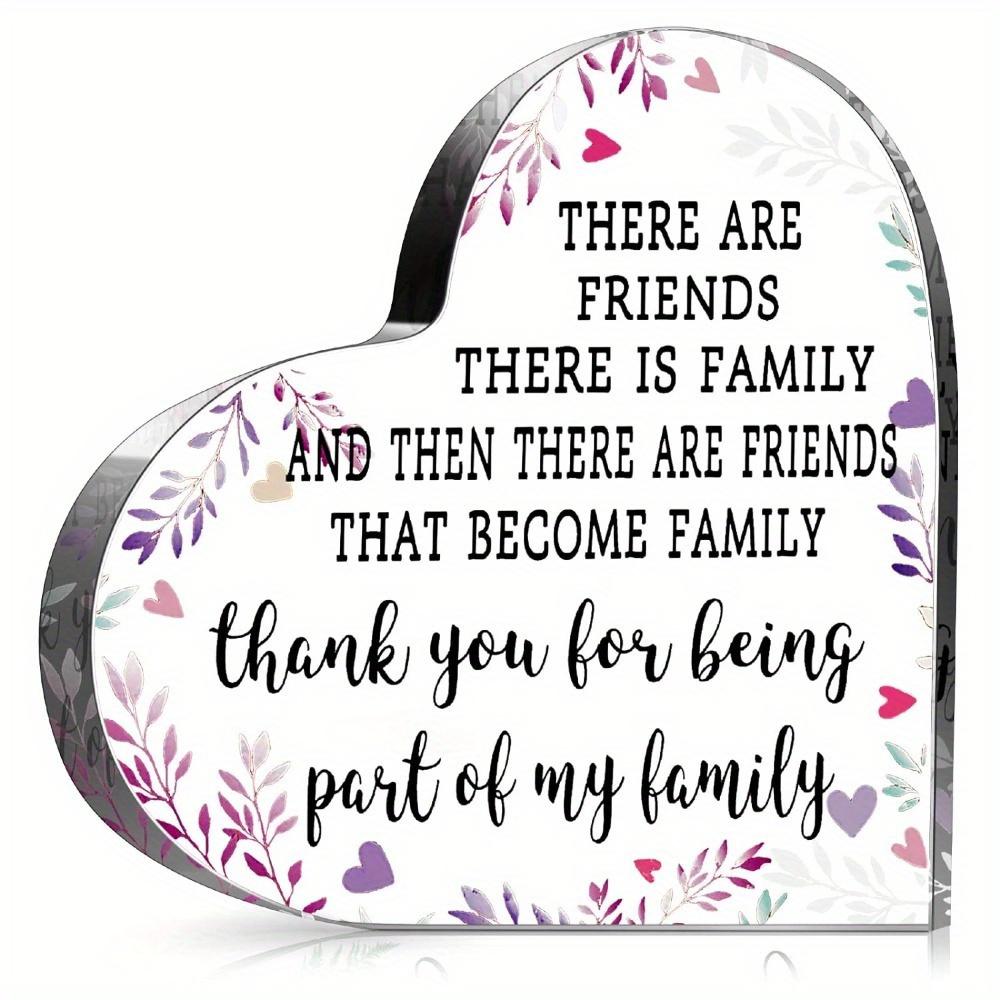 

Friendship Gift for Women: Acrylic Heart Birthday Gift for Her чистый