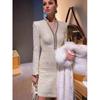 Autumn/Winter Celebrity Style V-Neck Slim Tweed Dress for Women