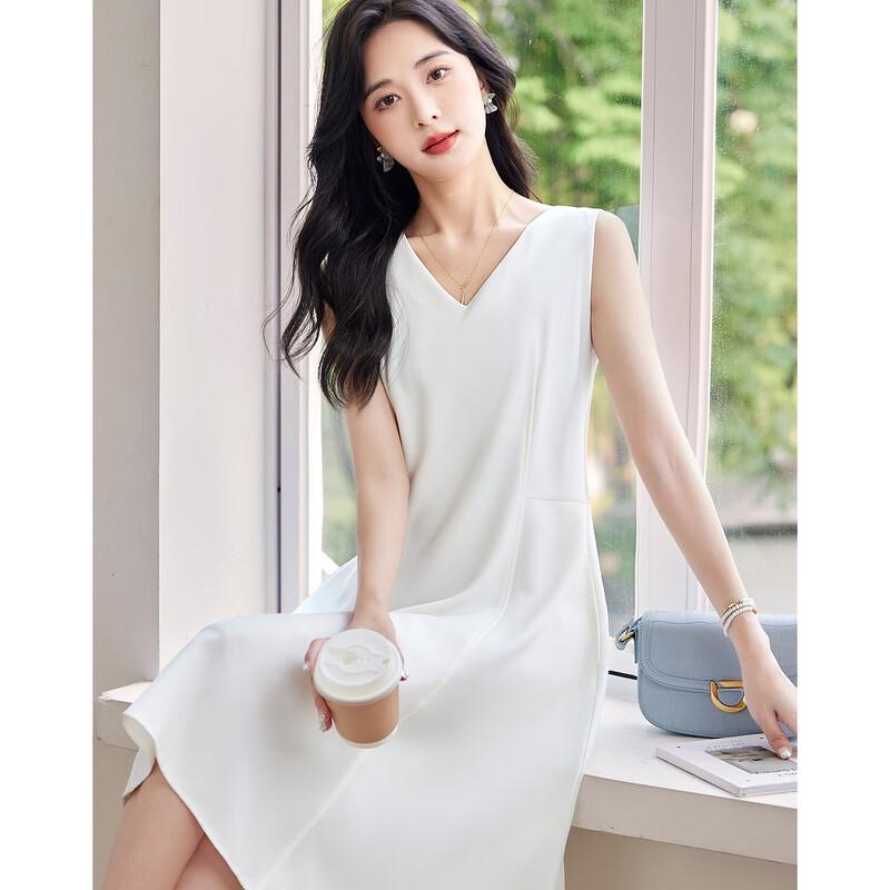 Demana Summer Elegant V-Neck Sleeveless Dress XL