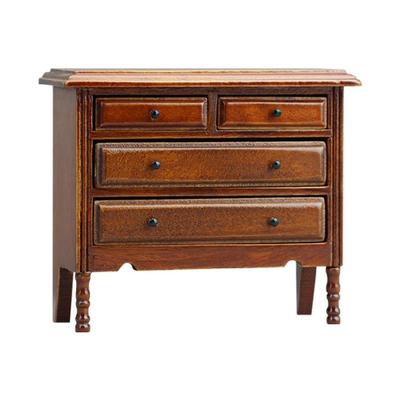 Mini Swietenia Chest Of Drawers Detailed Craftsmanship Perfectly Proportioned For 1 12 Model House Displays