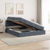 Storage Bed with Headboard Dark Grey 160 x 200 cm Velvet