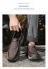 Men's Spring Loafers - Outdoor Casual Hiking, Thick Sole, Wear-Resistant, Slip-On Leather Shoes