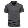 Men's Polos Solid Color Classic Polo Shirt Men Short Sleeve Top Casual Business Social Polo Men