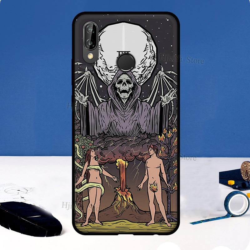 Occult Witchcraft Moon Gothic Witch For Huawei P20 P40 P30 Pro Mate 20 Lite Nova 5T P Smart 2019 2021 Case For Honor 50 9X 8X